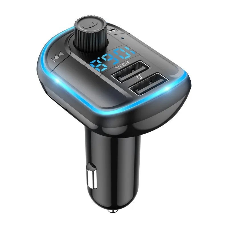 Bluejw 20W Bluetooth 5.4 FM Transmitter Car Charger, Handsfree MP3 Player Radio Adapter, Dual USB C 2.4A Automobile Charger - Image 1